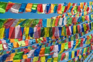 Praying flags at Durbar Square, Kathmandu, Nepal